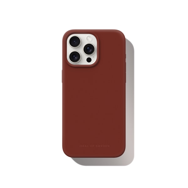 Silicone Case MagSafe iPhone 15 Pro Max Dark Amber Brown