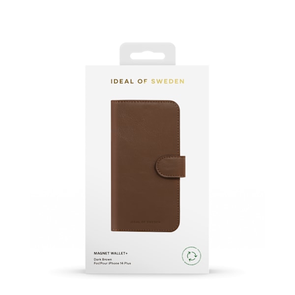 Magnet Wallet+ iPhone 15 Plus Dark Brown Brun