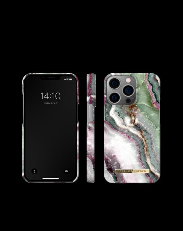 Printed Case iPhone 13 Pro Northern Lights Green