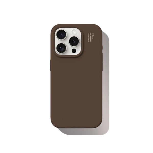 Silicone Case MagSafe iPhone 15 Pro Mocha Mousse Brun