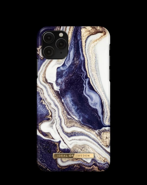 Printed Case iPhone 11 Pro Max / XS Max Golden Indigo Marble Blue