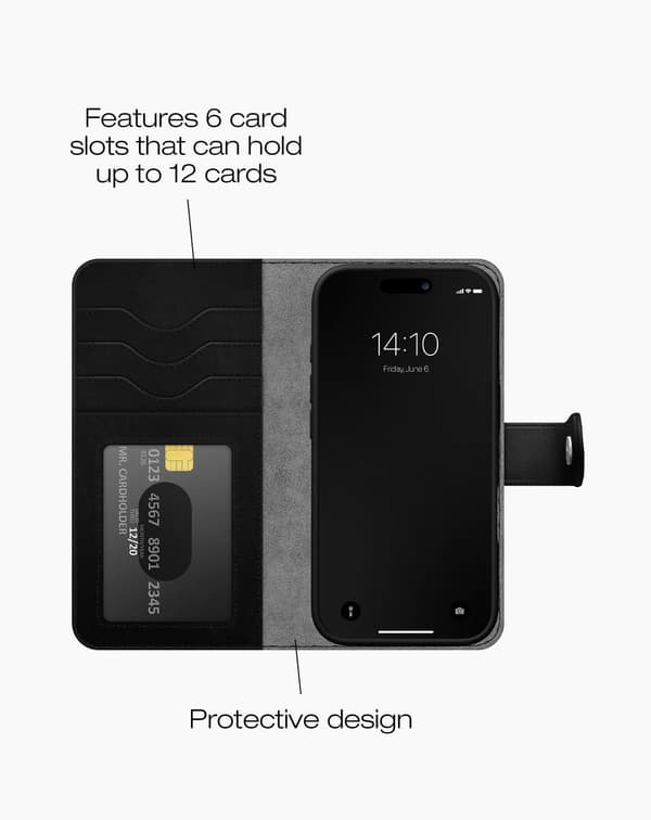 Magnet Wallet+ iPhone 17 Pro Black Black