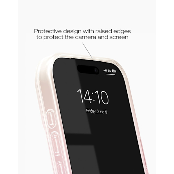 Clear Case iPhone 17 Pro Max Rose Blush Pink