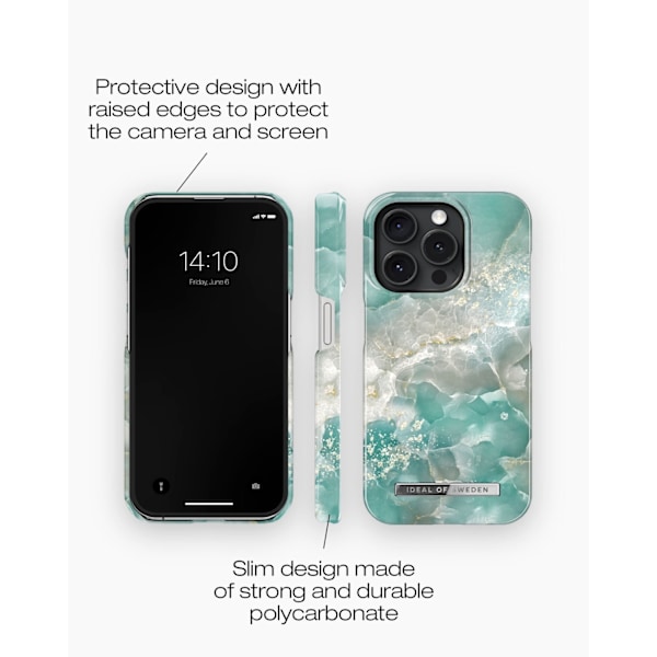 Printed Case MagSafe iPhone 15 Pro Azura Marble Blå