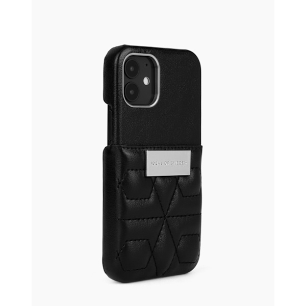 Statement Case iPhone 12 Mini Quilted Black Mini Pocket Black
