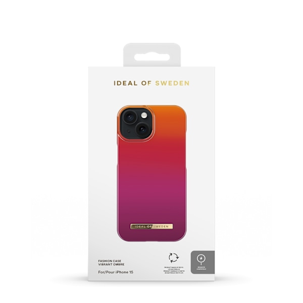 Printed Case MagSafe iPhone 15 Vibrant Ombre Multicolor