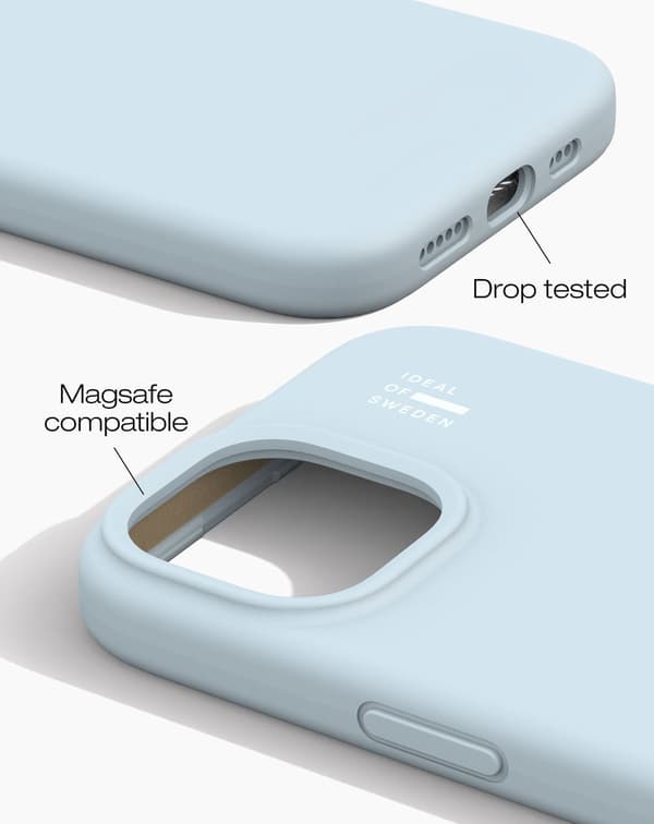 Silicone Case MagSafe iPhone 13 / 14 / 15 / 16e / 17e Light Blue