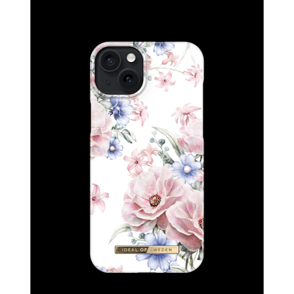 Printed Case iPhone 15 Plus Floral Romance Vit