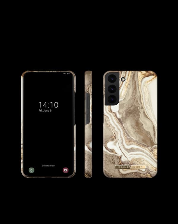 Printed Case Galaxy S22 Plus Golden Sand Marble Beige