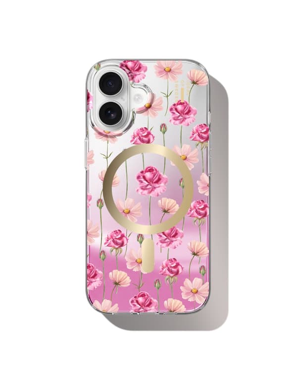 Mirror Case MagSafe iPhone 17 Rose Blush Floral