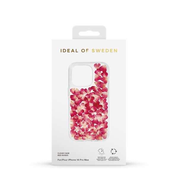 Clear Case iPhone 14 Pro Max Red Roses Transparent