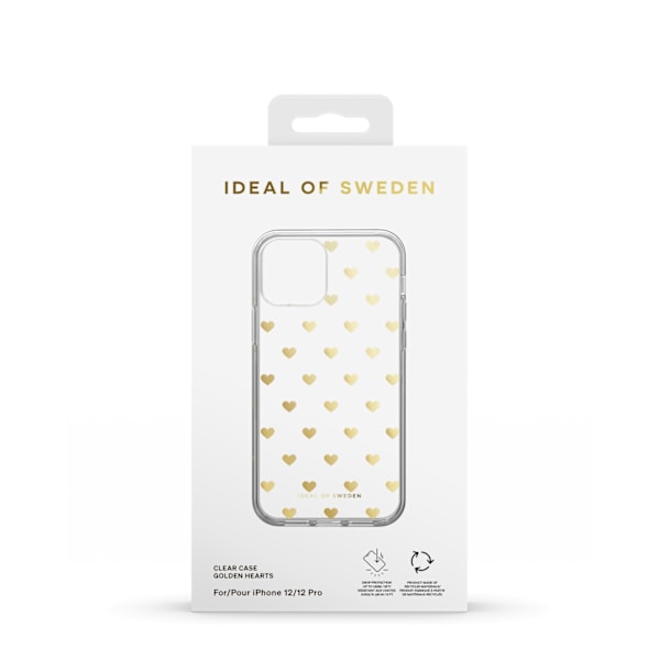 Clear Case iPhone 12 / 12 Pro Golden Hearts