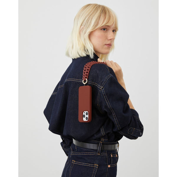 Silicone Case iPhone 15 Pro Max Dark Amber Brun