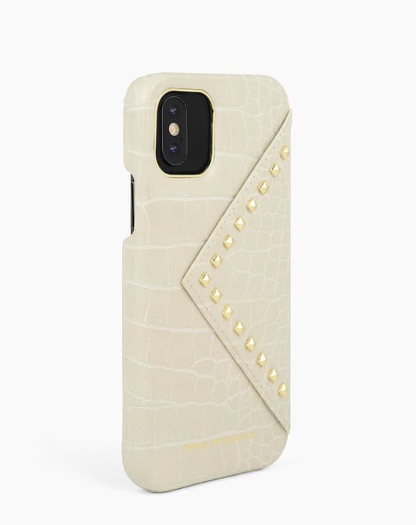 Statement Case iPhone 11 Pro / XS / X Beatstuds Cream Croco Beige