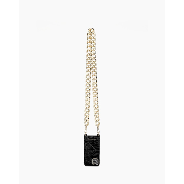 Necklace Case iPhone 12 / 12 Pro Neo Noir Croco