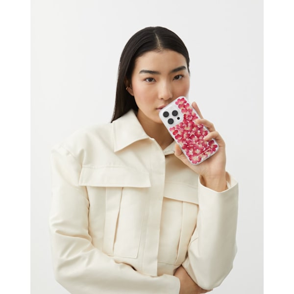 Clear Case iPhone 15 Pro Red Roses Transparent