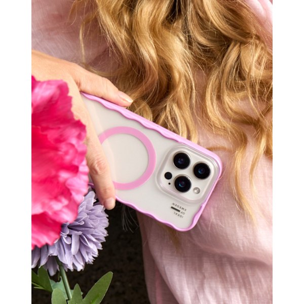 Frame Case MagSafe iPhone 13 / 14 / 15 / 16e Pink Transparent