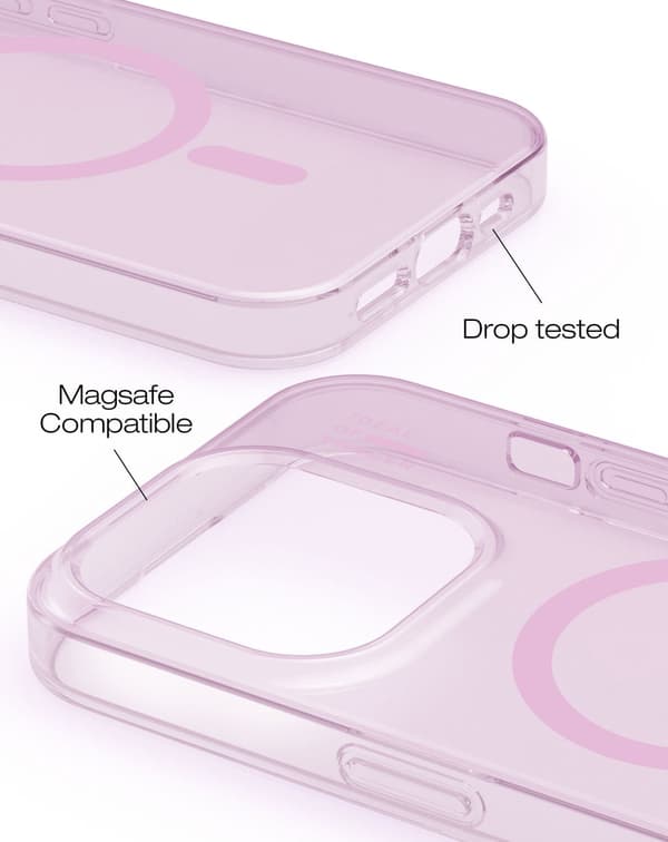 Clear Case MagSafe iPhone 15 Pro Max Light Pink Ljusrosa