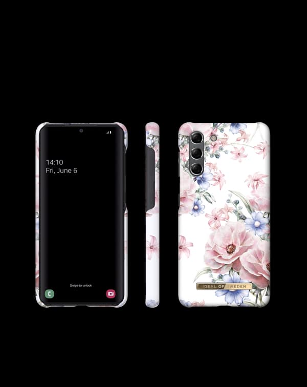 Printed Case Galaxy S21 Floral Romance White