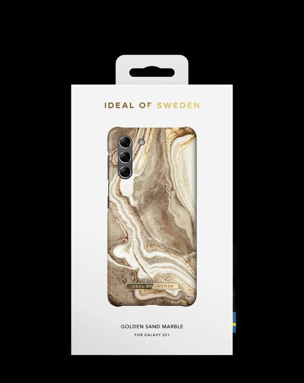 Printed Case Galaxy S21 Golden Sand Marble Beige