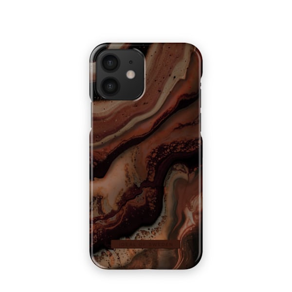 Printed Case MagSafe iPhone 12 / 12 Pro Dark Amber Marble Brown