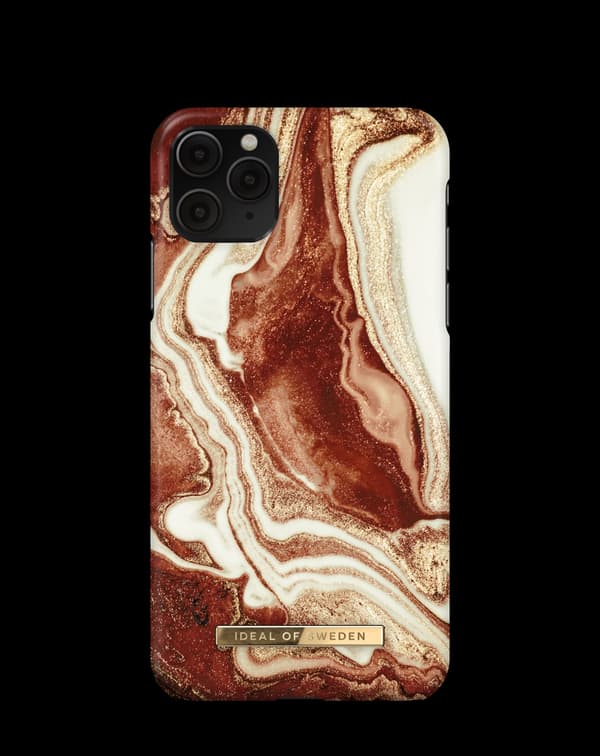 Printed Case iPhone 11 Pro Max / XS Max Golden Rusty Marble Red
