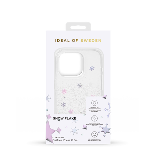 Clear Case iPhone 15 Pro Snowflake Silver