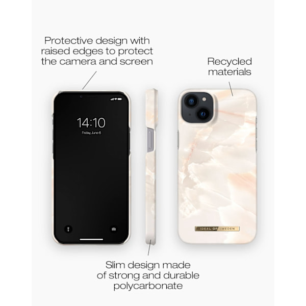 Printed Case iPhone 14 Plus Rose Pearl Marble