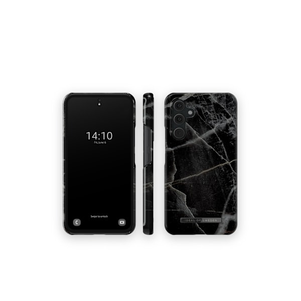 Printed Case Galaxy A54 Black Thunder Marble