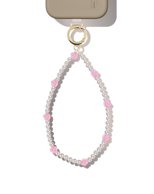 Phone Wristlet Strap Rose Pearl