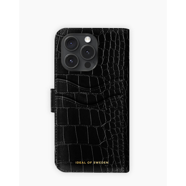 Magnet Wallet+ iPhone 16 Pro Black Croco