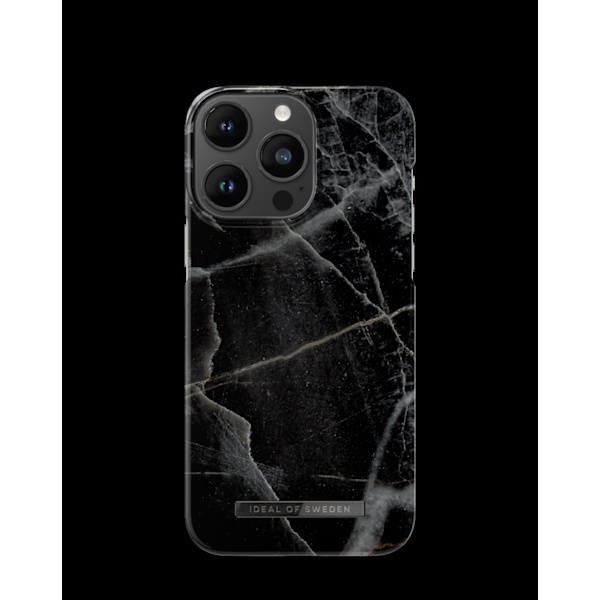 Printed Case MagSafe iPhone 14 Pro Max Black Thunder Marble Black
