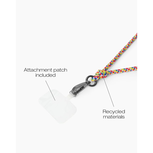Cord Phone Strap Rainbow
