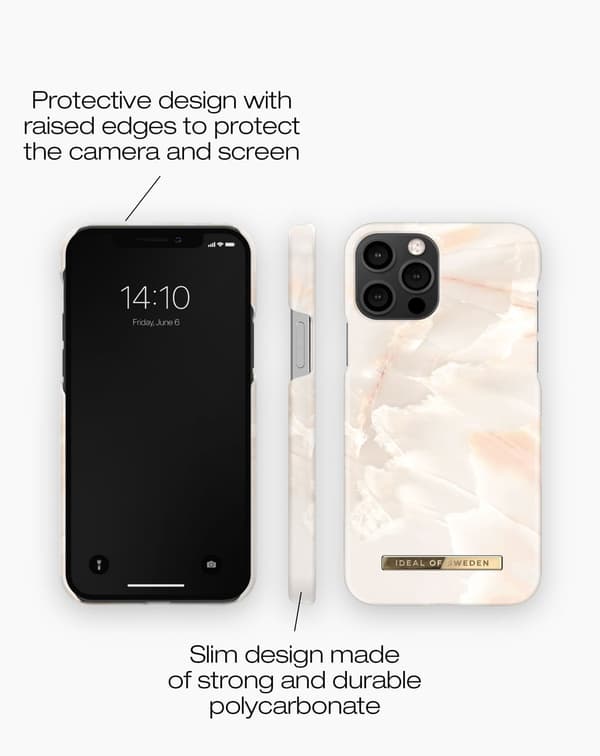 Printed Case MagSafe 12 / 12 Pro Rose Pearl Marble