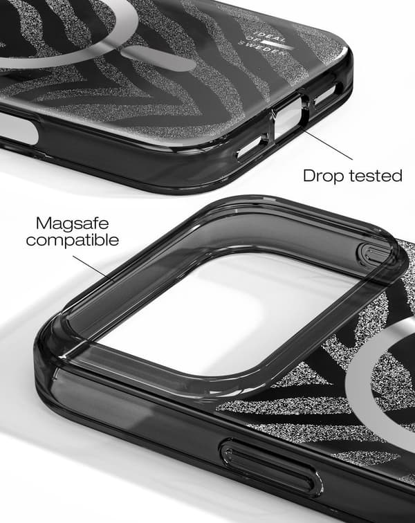 Clear Case MagSafe iPhone 17 Pro Max Zebra Mystique Svart