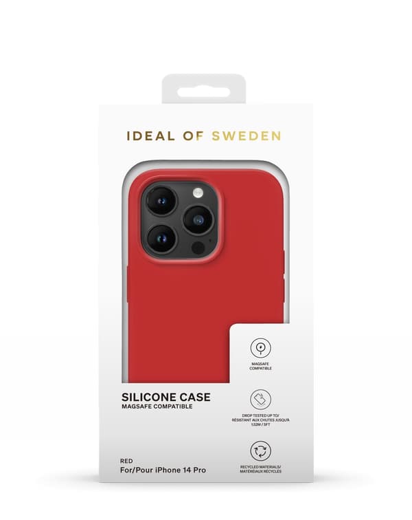 Silicone Case MagSafe iPhone 14 Pro Red Red