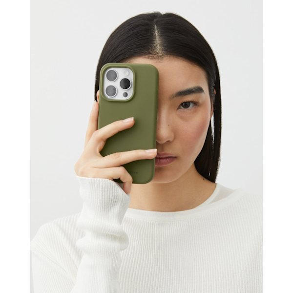 Silicone Case iPhone 15 Pro Max Khaki Green