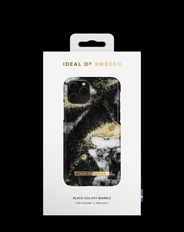 Printed Case iPhone 11 Pro / XS / X Black Galaxy Marble Black