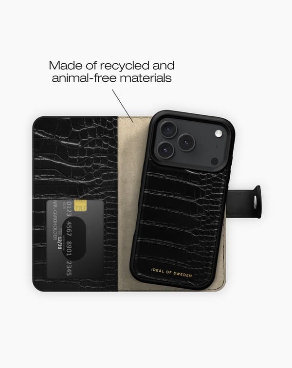 Magnet Wallet+ iPhone 17 Pro Black Croco Black