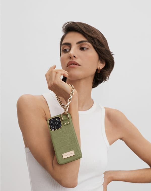Atelier Case iPhone 12 / 12 Pro Sage Croco Green