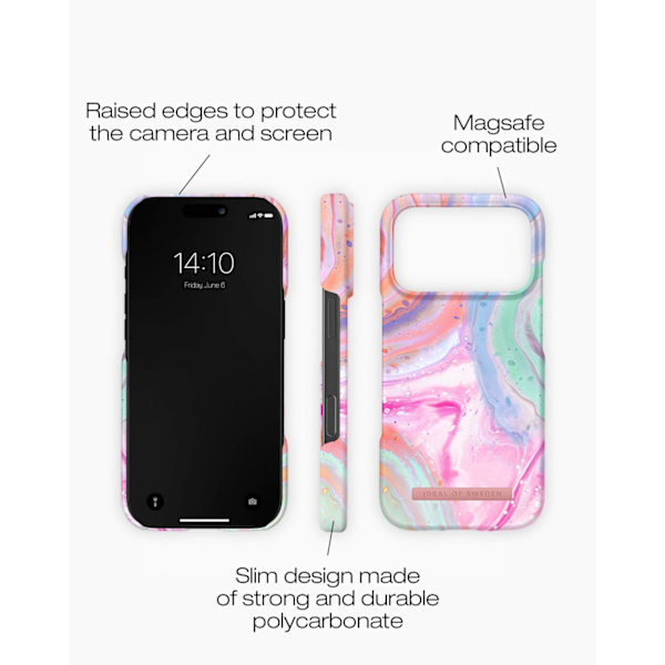 Printed Case MagSafe iPhone 17 Pro Pastel Marble Multicolor