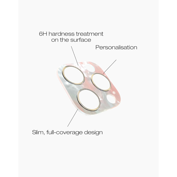 Camera Lens Protector 3D iPhone 15 Pro / 15 Pro Max Marble Light Pink Pink