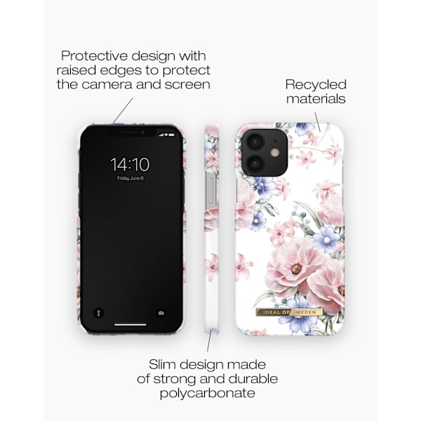 Printed Case iPhone 12 / 12 Pro Floral Romance White