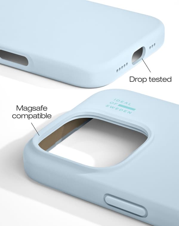 Silicone Case MagSafe iPhone 16 Pro Light Blue Blå