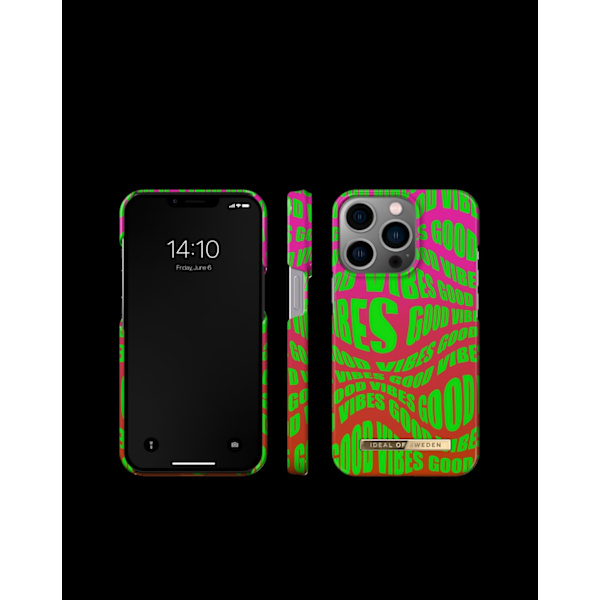 Printed Case iPhone 13 Pro Good Vibes Green