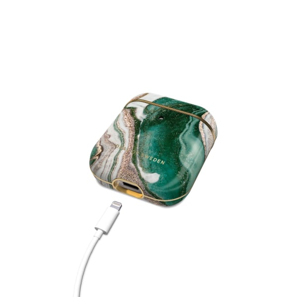 Fashion AirPods Case Golden Jade Marble