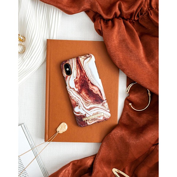 Printed Case iPhone XR Golden Rusty Marble