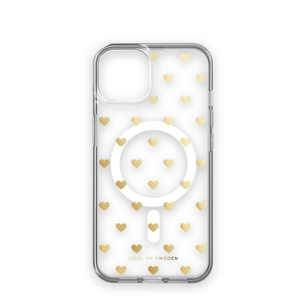 Clear Case MagSafe iPhone 13/14 Golden Hearts