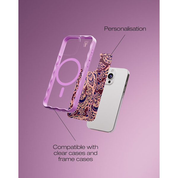 Print Pack iPhone 12 Pro Max / 13 Pro Max / 14 Pro Max / 15 Pro Max / 16 Pro Max Boho Paisley Guld