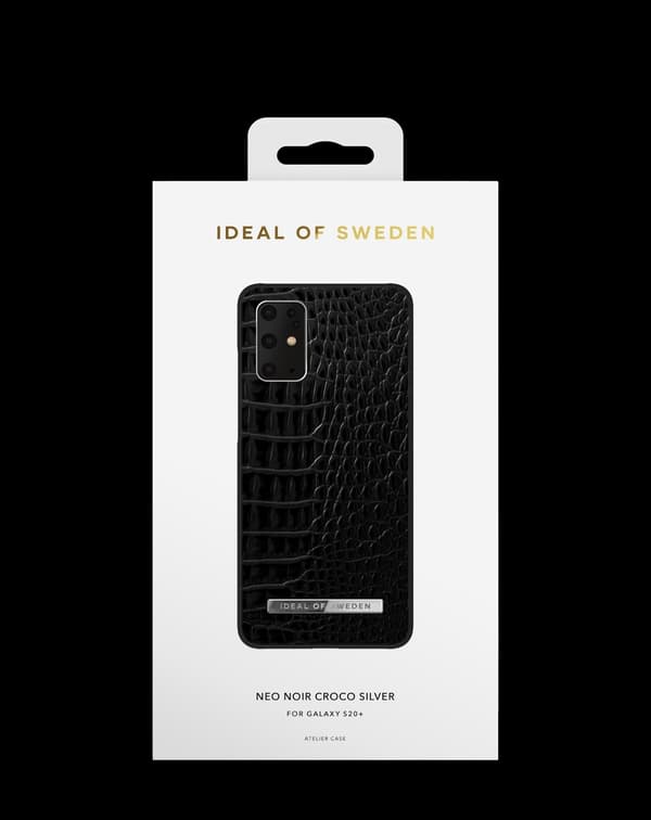 Atelier Case Galaxy S20 Plus Neo Noir Croco Silver Silver